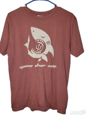 Sponge Diver Supply Coral Orange Cap Sleeve T Shirt Size Small